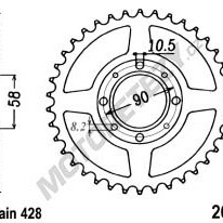 Rozeta HONDA CM 125 C Custom rok 82-97 