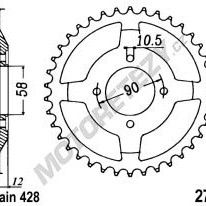 Rozeta HONDA CLR 125 W,X,Y Cityfly rok 98-03 