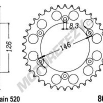 Duralová rozeta SUZUKI RM 125 rok 92-96, 00-05 