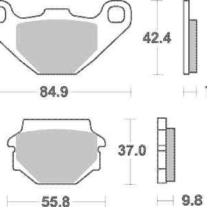 Brzdové destičky TRW Lucas SI přední KAWASAKI KX 250 rok 86