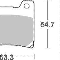 Brzdové destičky SBS zadní Yamaha BT 1100 Bulldog rok 02-06