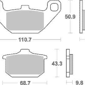 Brzdové destičky Brembo zadní KAWASAKI GPZ 900 R Ninja rok 84-89 