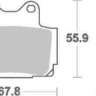 Brzdové destičky Brembo zadní YAMAHA SRX 600 rok 86-95