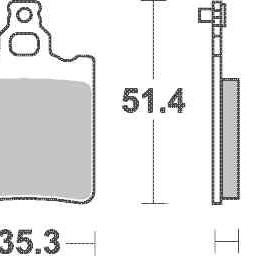 Brzdové destičky MR3 přední KTM 65 SX rok 00-03