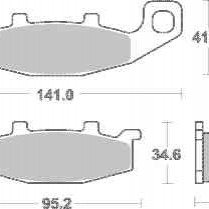 Brzdové destičky MR3 přední KAWASAKI ZR 550 Zephyr rok 90-00