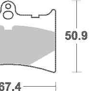 Brzdové destičky Brembo přední APRILIA 125 AFI Futura rok 90-91