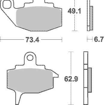 Brzdové destičky Brembo přední KAWASAKI KX 125 rok 87-88 