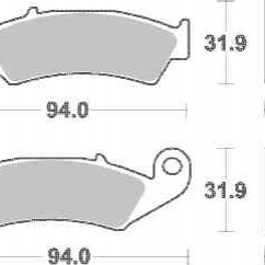 Brzdové destičky MR3 přední HONDA CR 125 R  rok 87-94