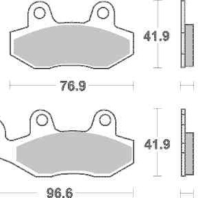 Brzdové destičky DP Brakes zadní TRIUMPH 900 Tiger rok 93-98