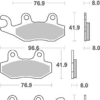 Sada brzdových destiček SBS přední YAMAHA XTZ 750 Super Tene...