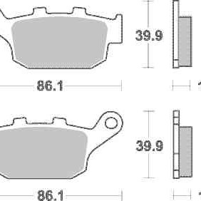 Brzdové destičky DP Brakes zadní HONDA NX 650 Dominator rok ...