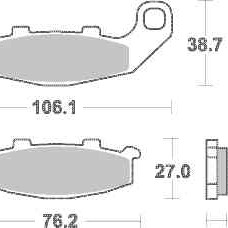 Brzdové destičky DP Brakes zadní KAWASAKI ZR 550 Zephyr rok ...