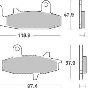 Brzdové destičky DP Brakes přední SUZUKI DR 650 RSE (90-95) rok 90-95 