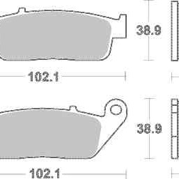 Brzdové destičky Brembo zadní TRIUMPH 955 Tiger rok 01-04 