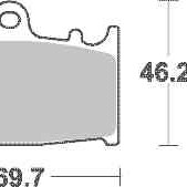 Brzdové destičky DP Brakes přední KAWASAKI GPZ 500 S rok 93-95