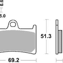 Brzdové destičky SBS přední YAMAHA YZF 600 R Thunder Cat (96...