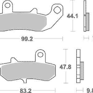 Brzdové destičky MR3 zadní SUZUKI DR 800 S Big (88-93) rok 90 