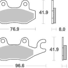 Brzdové destičky MR3 přední KAWASAKI NINJA 300 rok 13-17