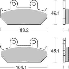 Brzdové destičky DP Brakes přední YAMAHA XT 600 E (89-03) rok 90-03 