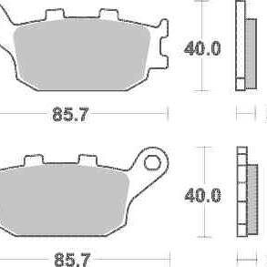 Brzdové destičky SBS zadní HONDA VTX 1300 rok 03-09