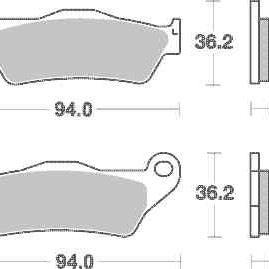 Brzdové destičky SBS RSI přední KTM 530 EXC rok 08-11