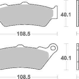 Brzdové destičky Brembo zadní TRIUMPH Rocket III rok 04-10 