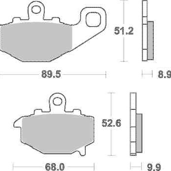 Brzdové destičky Brembo zadní KAWASAKI Z 750 rok 04-06