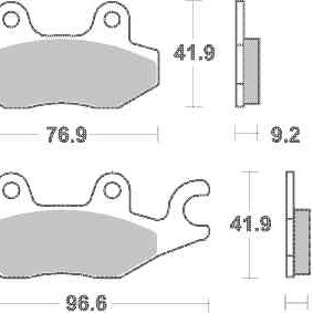 Brzdové destičky SBS přední HONDA CBF 250 rok 04-06