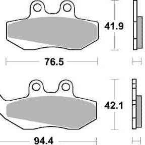 Brzdové destičky DP Brakes přední YAMAHA XT 125 X rok 05-10 