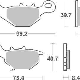 Brzdové destičky TRW Lucas přední SUZUKI DR-Z 125 L (03-10) ...