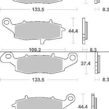 Sada brzdových destiček MR3 přední SUZUKI DL 650 V-Strom rok 04-23 