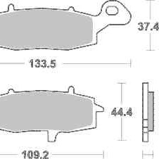 Brzdové destičky Brembo přední KAWASAKI ER-5 rok 01-06