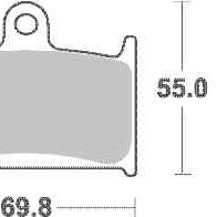 Brzdové destičky DP Brakes přední TRIUMPH 600 Speed Four rok 03-06 