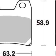 Brzdové destičky Brembo zadní YAMAHA FZS 1000 Fazer rok 01-05