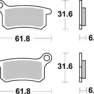 Brzdové destičky DP Brakes zadní KTM 85 SX (malá kola) rok 04-11 