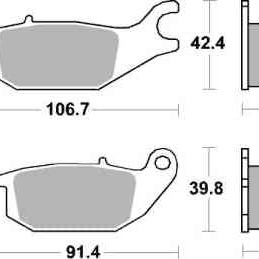 Brzdové destičky MR3 zadní HONDA XL 125 V Varadero rok 01-13