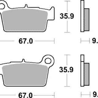 Brzdové destičky Brembo SX zadní SUZUKI RM-Z 250 rok 04-23