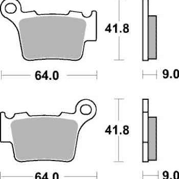 Brzdové destičky DP Brakes zadní HUSQVARNA TE 250 rok 20