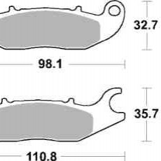 Brzdové destičky SBS přední HONDA CBF 125 rok 09-18