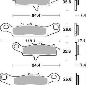 Sada brzdových destiček Brembo přední KAWASAKI KSF 450 rok 0...