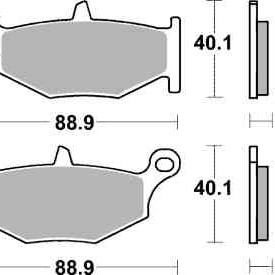 Brzdové destičky SBS zadní SUZUKI GSX-R 1000 rok 07-08 