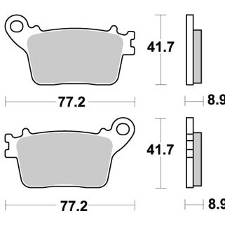 Brzdové destičky SBS zadní HONDA CB 600 F Hornet / S rok 07-13 