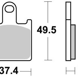 Brzdové destičky SBS přední KAWASAKI ZZR 1400 (ZX14) rok 06-19 