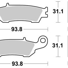 Brzdové destičky SBS RSI přední YAMAHA YZ 250 rok 08-21