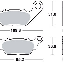 Brzdové destičky SBS přední YAMAHA YBR 125 Custom rok 09-14