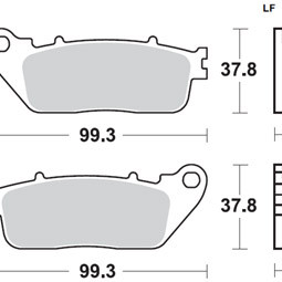 Brzdové destičky TRW Lucas zadní HONDA VFR 1200 F V4 rok 10-19