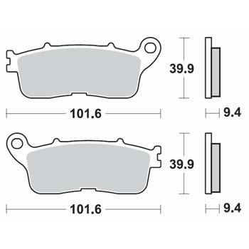 Brzdové destičky DP Brakes zadní HONDA VFR 1200 X-C Crosstourer rok 12-19 