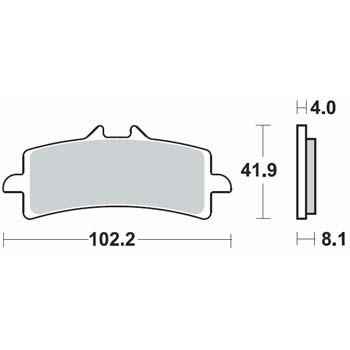 Brzdové destičky DP Brakes přední TRIUMPH Rocket III rok 19-23