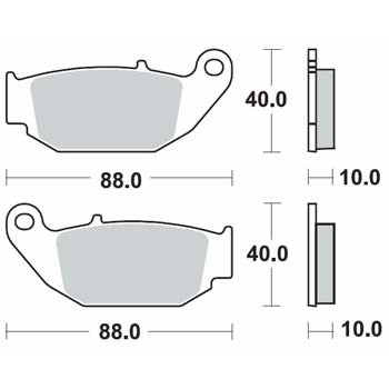 Brzdové destičky Brembo zadní HONDA CBR 125 R rok 11-18