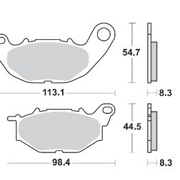 Brzdové destičky SBS přední YAMAHA MT-03 rok 16-22